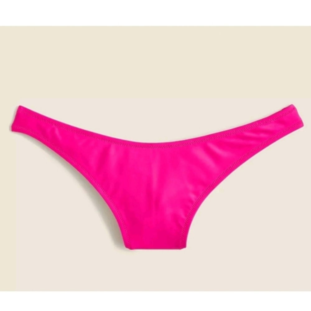 NWT J. Crew Heritage 1989 High-Leg Bikini Bottom Radiant Fuchsia Size M